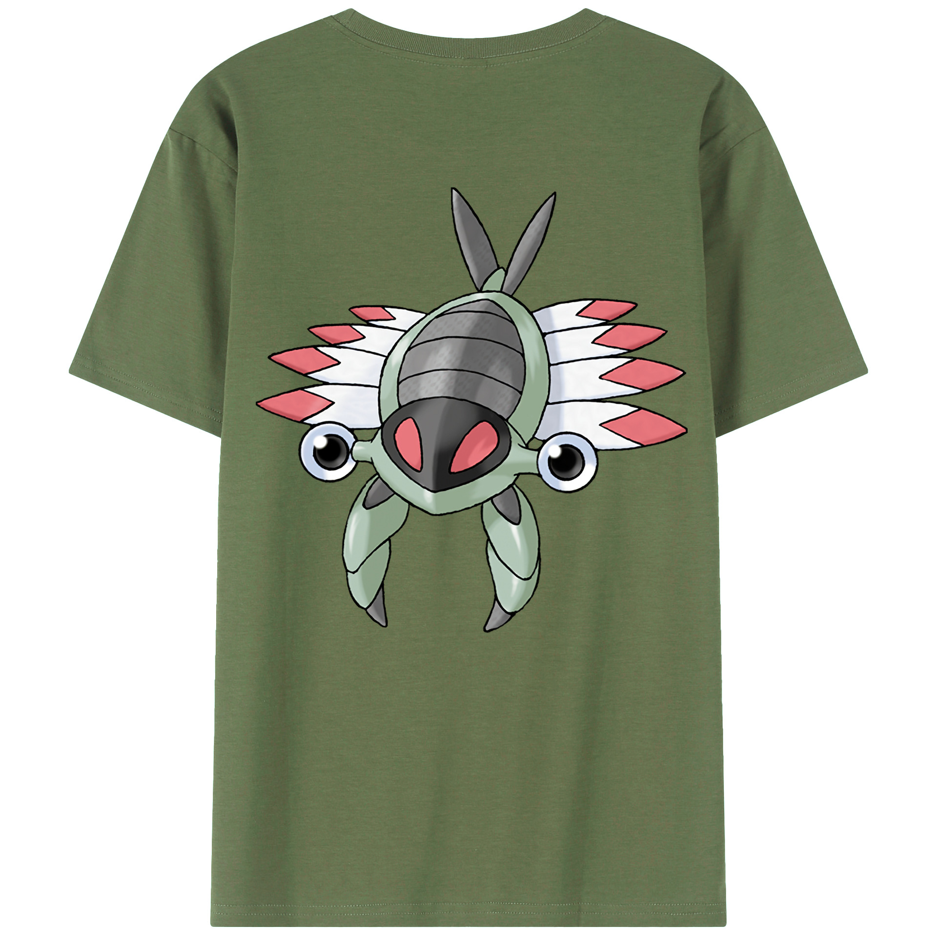 （画像用） ポケットモンスター Pokémon 綿100％ メンズ半袖Tシャツ（バックプリント） 通気性
